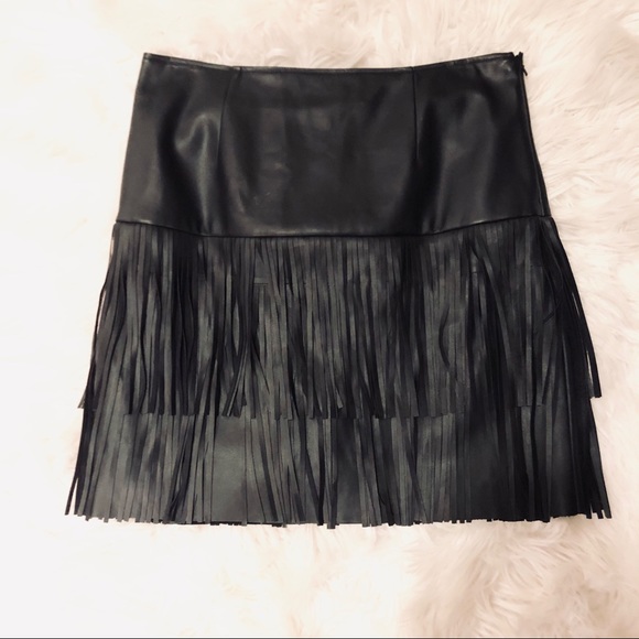 Trouvé vegan leather fringe skirt - Picture 4 of 10